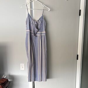 Lush Blue and White Striped Dress